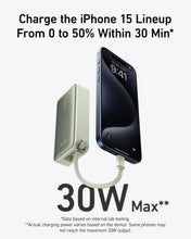 将图片加载到图库查看器，Anker Nano Power Bank (30W, Built-In USB-C Cable)
