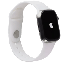 Load image into Gallery viewer, Apple Watch Series 7 (2021) GPS/Cellular A2477  - 45mm Titanium Case -Silicone White Sport band
