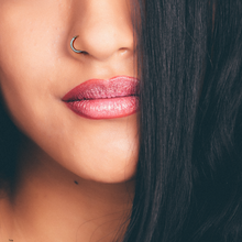 Load image into Gallery viewer, 20G Implant Grade Titanium Triple Sided Micro Gem Hinged Nose Hoop
