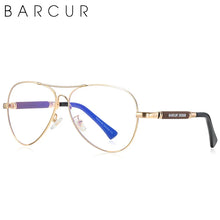 将图片加载到图库查看器，BARCUR Polarized Pilot Sunglasses for Men – Stylish Anti Blue Light UV400 Protection Gradient Mirror Lens Stainless Steel Trendy Frame – Fashion Aviator Sun Glasses for Men Ideal for Driving Travel Summer &amp; Outdoor Activities
