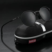 将图片加载到图库查看器，BARCUR Trendy Sunglasses Women’s Polarized Round Frame – Timeless Fashionable Sun Glasses for Driving Casual Wear – UV400 Protection Anti-Reflective Lenses
