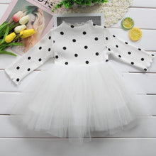 Load image into Gallery viewer, Princess Long sleeve Baby Girl Dress Newborn Infant Baby Girl Clothes WIth Bow And Dot Tutu Ball Gown Party Dresses Baby Kid Girl clothes In Elegant Style
