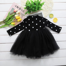 Load image into Gallery viewer, Princess Long sleeve Baby Girl Dress Newborn Infant Baby Girl Clothes WIth Bow And Dot Tutu Ball Gown Party Dresses Baby Kid Girl clothes In Elegant Style
