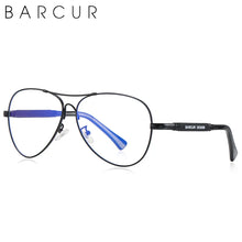 将图片加载到图库查看器，BARCUR Polarized Pilot Sunglasses for Men – Stylish Anti Blue Light UV400 Protection Gradient Mirror Lens Stainless Steel Trendy Frame – Fashion Aviator Sun Glasses for Men Ideal for Driving Travel Summer &amp; Outdoor Activities
