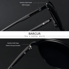 将图片加载到图库查看器，BARCUR Trendy Sunglasses Women’s Polarized Round Frame – Timeless Fashionable Sun Glasses for Driving Casual Wear – UV400 Protection Anti-Reflective Lenses
