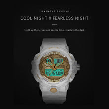 将图片加载到图库查看器，Sport Digital Watch for Men and Woman With Luminous Dual Time Waterproof 5 Bar Modern Men's Military Wristwatch WIth Night Mode
