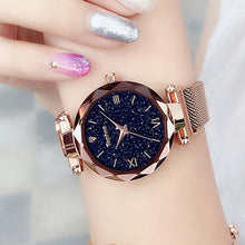 将图片加载到图库查看器，New STEVVEX Luxury Women Watches Magnetic Starry Sky  Quartz Wristwatch Fashion Ladies Style  Wrist Watch For Women and Girls
