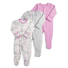 将图片加载到图库查看器，3pcs Set Baby Romper Newborn Sleep suit Flower Baby Rompers Infant Baby Clothes Long Sleeve Newborn Jumpsuits Pajamas for Kids
