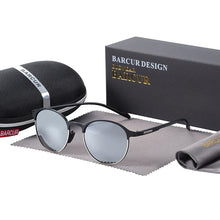 将图片加载到图库查看器，BARCUR Trendy Sunglasses Women’s Polarized Round Frame – Timeless Fashionable Sun Glasses for Driving Casual Wear – UV400 Protection Anti-Reflective Lenses

