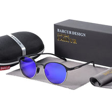 将图片加载到图库查看器，BARCUR Trendy Sunglasses Women’s Polarized Round Frame – Timeless Fashionable Sun Glasses for Driving Casual Wear – UV400 Protection Anti-Reflective Lenses
