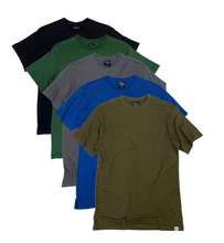 Load image into Gallery viewer, Men's Bamboo Viscose/Organic Cotton Short Sleeve T-Shirt - 5-Pack Mixed Colors
