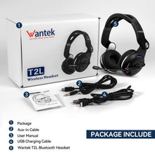 将图片加载到图库查看器，Wantek T2L  Wireless Noise-Canceling Headset  Black
