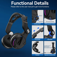 将图片加载到图库查看器，Wantek T2L  Wireless Noise-Canceling Headset  Black
