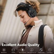 将图片加载到图库查看器，Wantek T2L  Wireless Noise-Canceling Headset  Black
