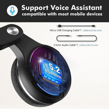 将图片加载到图库查看器，Wantek T2L  Wireless Noise-Canceling Headset  Black
