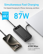 Load image into Gallery viewer, Anker Power Bank (20K, 87W, Built-In USB-C Cable)
