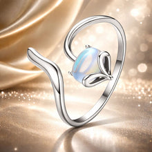 Load image into Gallery viewer, 925 Sterling Silver 0.8 Carat Genuine Moonstone Ring for Women
