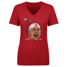 Load image into Gallery viewer, Patrick Mahomes Kansas City Portrait Santa Hat WHT
