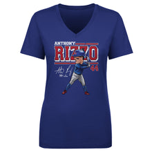 将图片加载到图库查看器，Anthony Rizzo Chicago C Cartoon WHT
