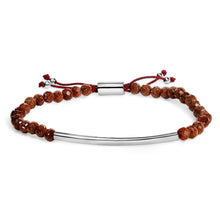 Load image into Gallery viewer, Sterling Silver Sand Bead Station Bracelet Bolo
