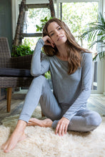 Load image into Gallery viewer, Women's Bamboo Lounge Set - Long Sleeve T-Shirt and Jogger Pants
