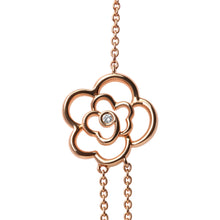 将图片加载到图库查看器，18K Rose Gold 1/2 Cttw Diamond and Freshwater Pearl Double Strand Station Necklace  (G-H Color, SI1-SI2 Clarity) - Adjustable up to 16" to 20"
