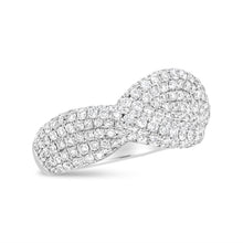 Load image into Gallery viewer, 18K White Gold Cluster 2 1/4 Cttw Diamond Fashion Ring (F-G Color, VS1-VS2 Clarity) - Ring Size 7
