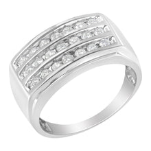 Load image into Gallery viewer, 14K White Gold Men's Diamond Channel Set Band Ring (1 cttw, H-I Color, SI2-I1 Clarity)
