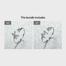 Load image into Gallery viewer, Popular Fashion Silvery AZ Letter Ring Initials Wedding Love Couple Rings Bridesmaid Gift
