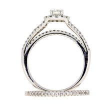 Load image into Gallery viewer, 1.00ct Diamond Engagement Ring Set 14KT White Gold
