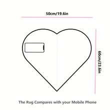 Load image into Gallery viewer, 1pc Faux Fur Room Rug, Heart Shaped Plush Rug, Fluffy Carpet For Living Room Bedroom Sofa, Shaggy Carpet Area Mat 50*60cm/19.68*23.62in
