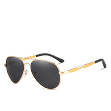 将图片加载到图库查看器，Aviation Luxury Aluminum Magnesium Gold Fashion Polarized Lens Sunglasses Men/Women Driving Mirror Sunglasses  Military Style
