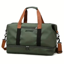 Load image into Gallery viewer, Nylon Duffel Bag for Travel – Large Capacity, Foldable, Shoe Compartment – Men &amp; Women
