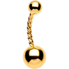 将图片加载到图库查看器，Gold Tone IP Seriously Twisted Belly Ring

