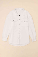 Load image into Gallery viewer, Cloudy Blue Snap-Front Collared Jacket with Pockets Lightweight and Versatile Jacket
