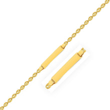Load image into Gallery viewer, 14k Yellow Gold Puffed Mariner Link Children's ID Bracelet

