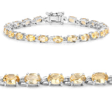 Load image into Gallery viewer, 9.03 Carat Genuine Citrine .925 Sterling Silver Bracelet
