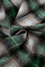 Load image into Gallery viewer, Dark Green Drawstring Pocketed Plaid Hooded Jacket Cozy &amp; Trendy Checkered Outerwear For All Seasons
