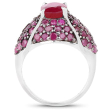 Load image into Gallery viewer, 5.15 Carat Genuine Glass Filled Ruby &amp; Ruby .925 Sterling Silver Ring

