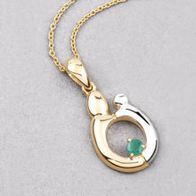 Load image into Gallery viewer, 0.17 Carat Genuine Emerald .925 Sterling Silver Pendant
