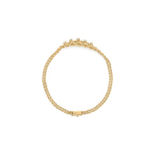 将图片加载到图库查看器，10K Yellow Gold 1/4 Cttw Round-Cut Diamond Basket Weave Rope Chain Style 7" Bracelet (H-I Color, I1-I2 Clarity)
