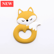 将图片加载到图库查看器，New Sets Baby Silicone Teether Rodent Silicone Animal Fox Teeth Chew Children Goods
