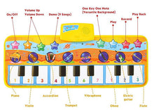 将图片加载到图库查看器，Music Piano Play Mat Multi-function with Instrument Sound Demo Songs Cloth Musical Carpet Educational Toys For Kids
