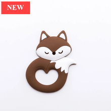 将图片加载到图库查看器，New Sets Baby Silicone Teether Rodent Silicone Animal Fox Teeth Chew Children Goods
