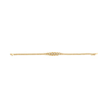 将图片加载到图库查看器，10K Yellow Gold 1/4 Cttw Round-Cut Diamond Basket Weave Rope Chain Style 7" Bracelet (H-I Color, I1-I2 Clarity)

