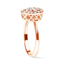 Load image into Gallery viewer, 10K Rose Gold 3/8 Cttw Round-Cut Diamond Pear Promise Ring (I-J Color, I2-I3 Clarity) - Size 7
