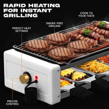 Load image into Gallery viewer, 4-in-1 Multifunctional Sausage Grill – Non-Stick, Adjustable Temp, Removable Pan, Kitchen &amp; Dorm Use
