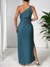 将图片加载到图库查看器，One Shoulder Sleeveless Maxi Dress Elegant &amp; Sophisticated Evening Wear Women Luxury Party Dress
