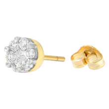 Load image into Gallery viewer, 14K Yellow Gold 3/4 cttw Round Cut Diamond Stud Earring (I-J, SI2-I1)
