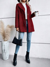 Load image into Gallery viewer, Women's Plaid Collared Neck Buttoned Long Sleeve Jacket – Classic &amp; Lightweight Outerwear for Everyday Wear
